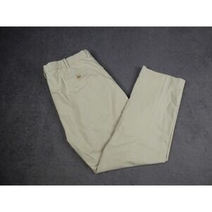 Polo Golf Ralph Lauren Mens Khaki Chino Pants 40x30 Tan Stretch Flat Front